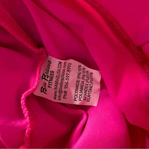 Bia Brazil fitness pants crop neon pink cropped pockets on bum sexy workout gym - Picture 4 of 6